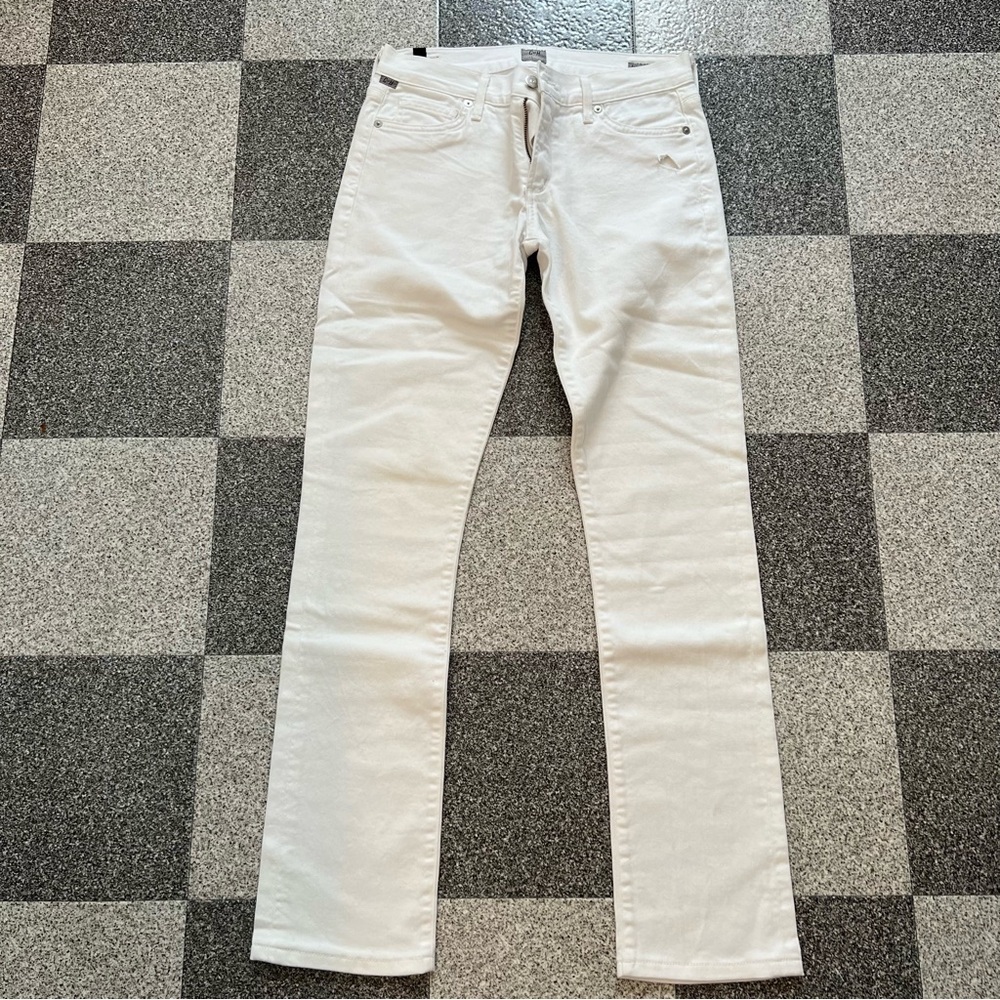Citizens Of Humanity Ava Straight Leg White Denim Jeans- Waist 28" - Picture 2 of 12